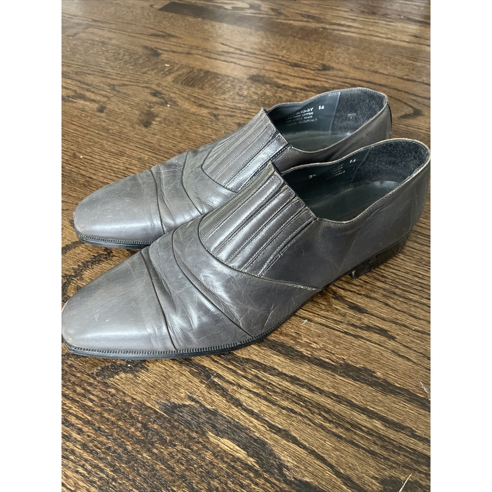 Stacy Adams Men's Grey Smart Dress Shoes Formal Man Footwear 14 Leather